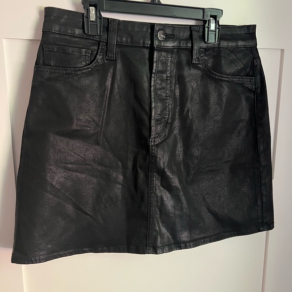NWT Joe’s Jeans Collection Coated Black Mini Skirt - Picture 7 of 14